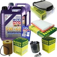 Mann Inspektionspaket 10L Liqui Moly 5W-40 FüR Mercedes Glk-Klasse X204 320 CDI