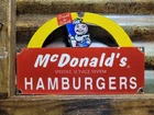 VINTAGE MCDONALDS PORCELAIN SIGN OLD FAST FOOD RESTAURANT HAMBURGERS SPEEDEE FRY