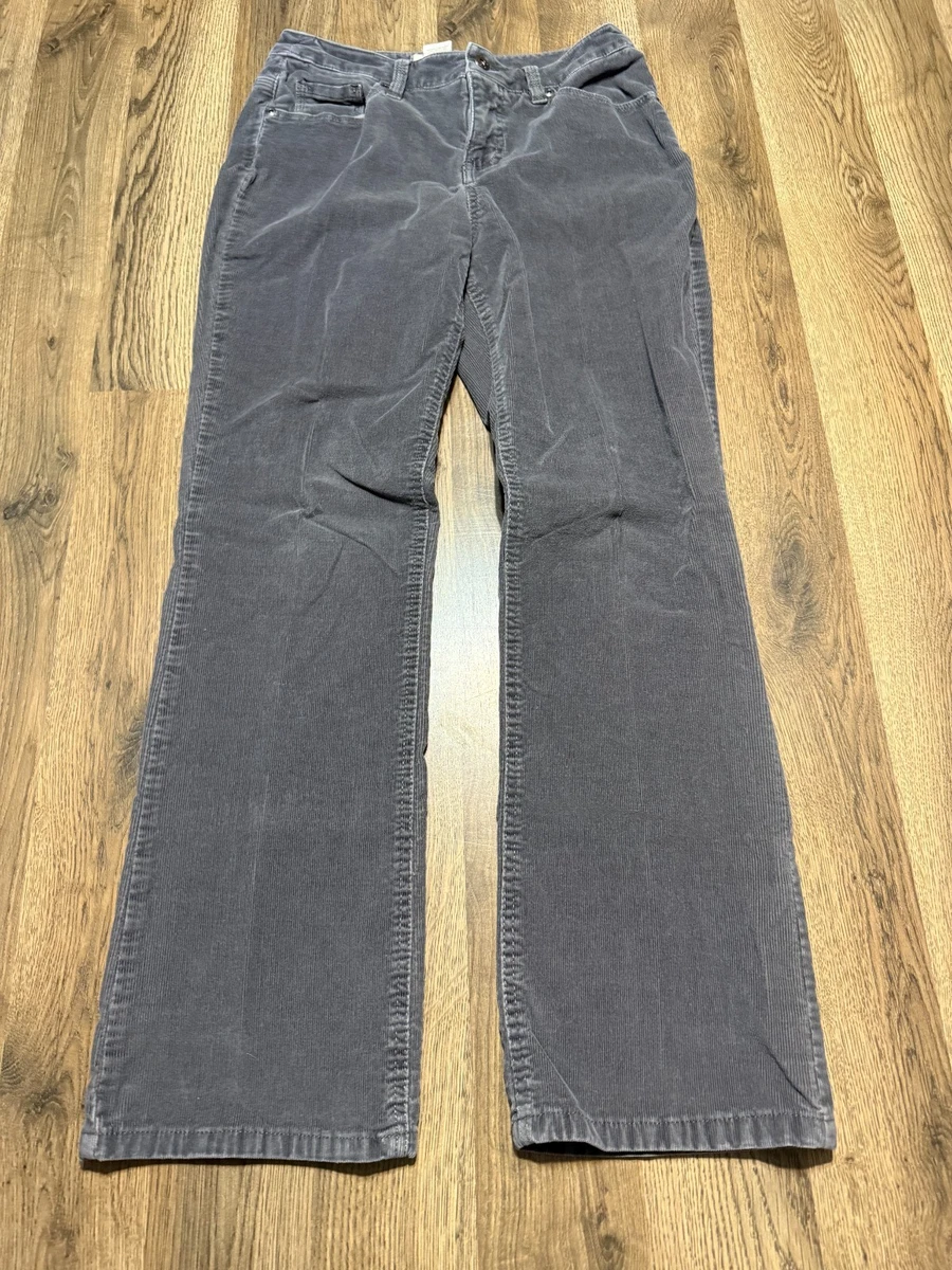 NEW SONOMA WOMENS STRAIGHT FIT DRESS BLUE CORDUROY PANTS 30X32