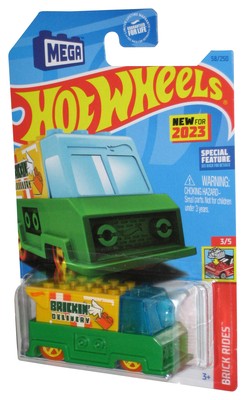 Hot Wheels Brick Rides 3/5 (2023) Green Brickin' Delivery Toy Truck 58/ ...
