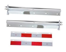 Chrome Straight Spring Loaded Mud Flap Hanger,Round Tube Style,1-1/8" Bolt