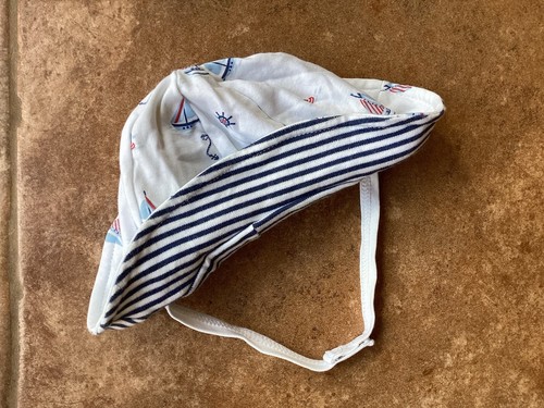 Kissy Kissy Baby Boy Shorts Sun hat for 3-6 Months sailor nautical beach - Picture 5 of 7