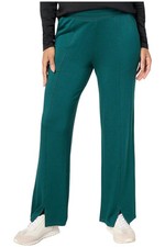 AnyBody Women's Brushed French Terry Full-Length Pants Teal