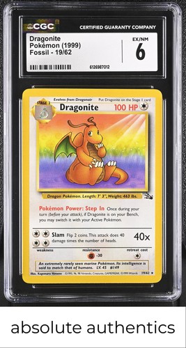 Dragonite (Unlimited) graded CGC 6 for sale on eBay