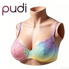 C-G Cup Cotton Filled Silicone Breast Forms Breast Plate Realistic Fake Boobs
