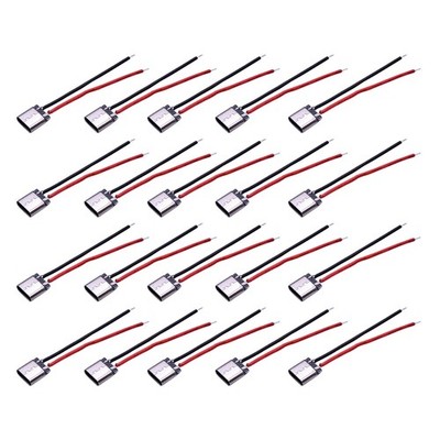 20Pcs 45mm USB Type-C 2-Pin Welding Wire Female Connector Cable Female Socket