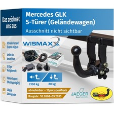 AutoHak Anhängerkupplung abnehmbar für Mercedes GLK SUV 08-15 AHK 13pol X204 ABE AutoHak Anhängerkupplung abnehmbar für Mercedes GLK SUV 08-15 AHK 13pol X204 ABE