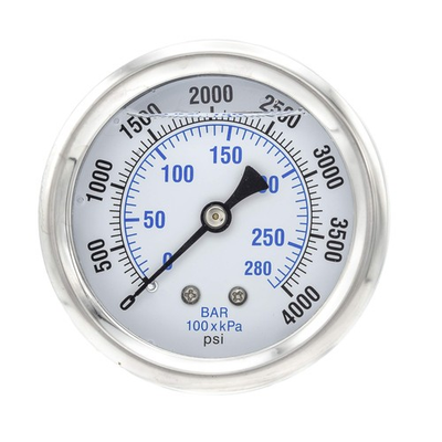 #ad PRO 202L 254Q Center Back Mount Glycerin Filled Industrial Pressure Gauge w ... $22.39