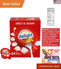 Shelf Stable Sweet & Creamy Coffee Creamer Singles, 24 Convenient Packs