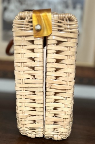 VTG PRINCESS CHARMING by ATLAS Poodles In Paris LUCITE WICKER HANDBAG PURSE MINT - Picture 10 of 12