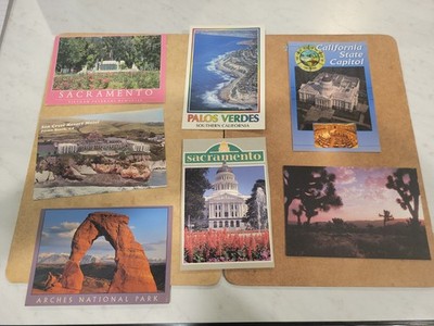 Lot of 7 Vtg California Postcards Joshua Tree Palos Verdes Unused Great Scenery!