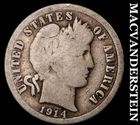 1914-S Silver Barber Dime - Scarce  Better Date  No Reserve  #i4707