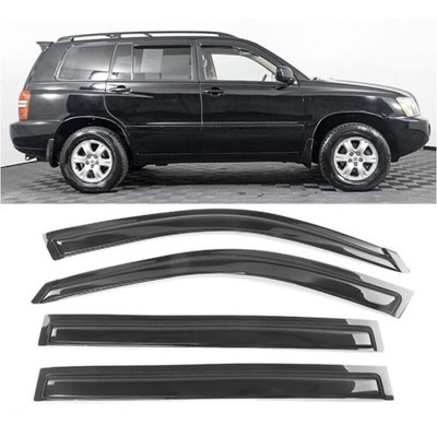 4pcs Smoke Tinted Tape On Vent Visors For Toyota Highlander 2001-2007 WD-TH01
