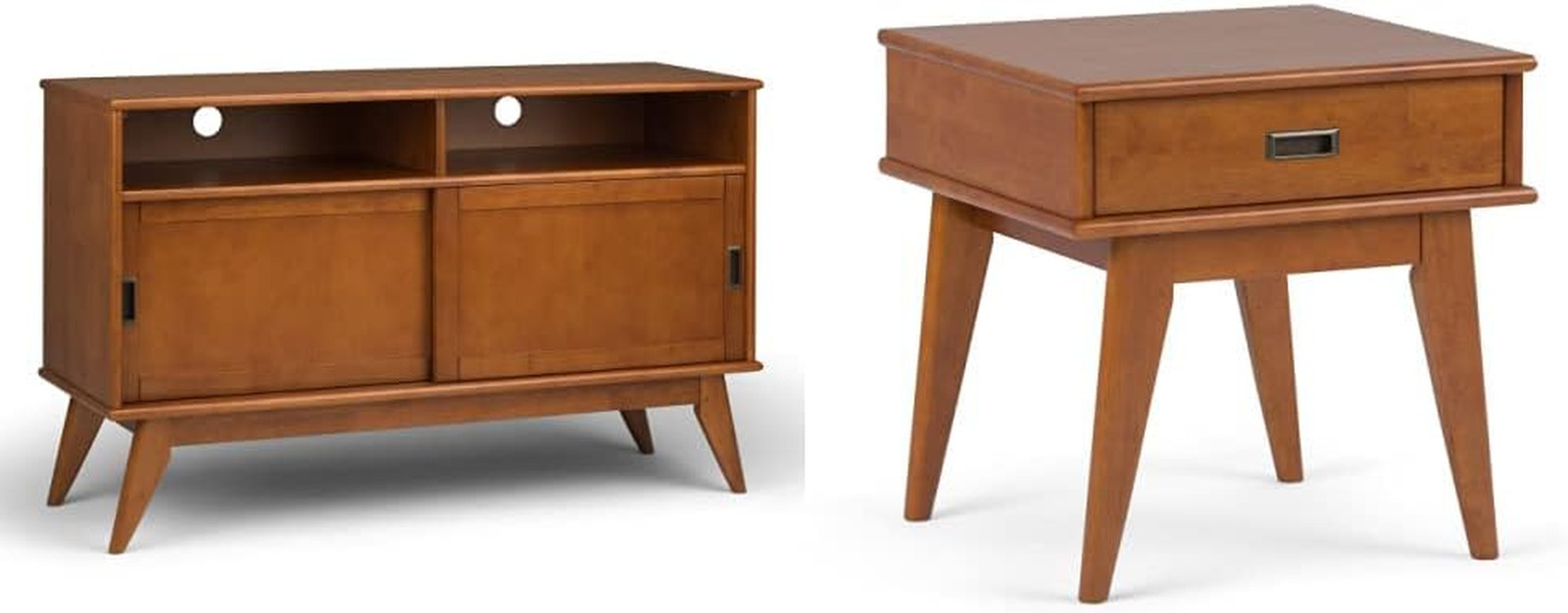 & 22" Mid Century Modern End Table Set