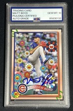 Matthew Boyd Signed 2025 Topps Tokyo Series Autographed Card Cubs PSA 10 Auto