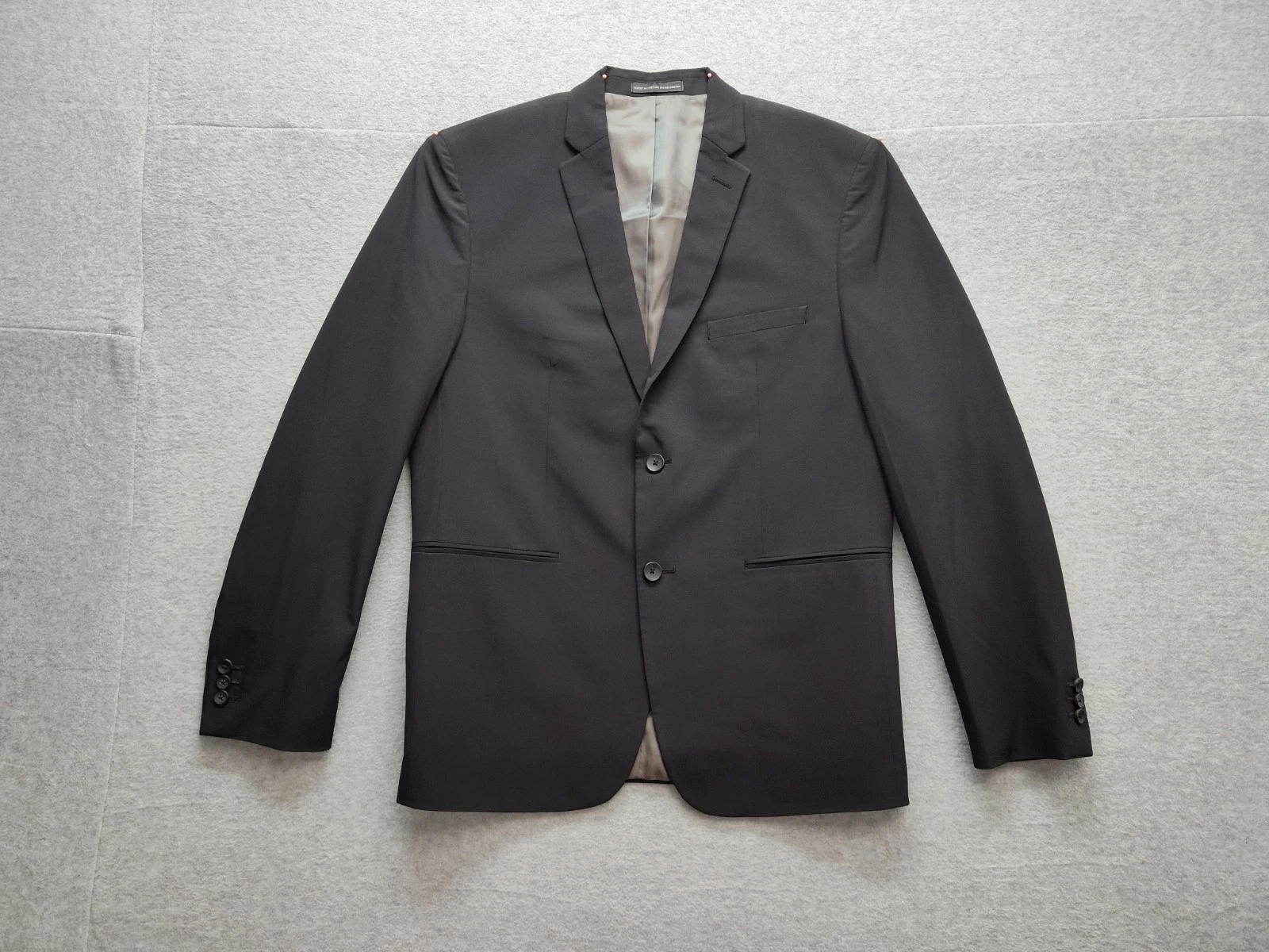 Perry Ellis Men Blazer Jacket 42R Black Slim Fit Two Button Pockets Formal Work
