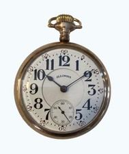 Bunn Special Pocket Watch 21j Sz 18 Gold Filled Case RR Grade Illinois