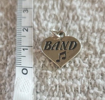925 Sterling Silver Charm Heart With Band