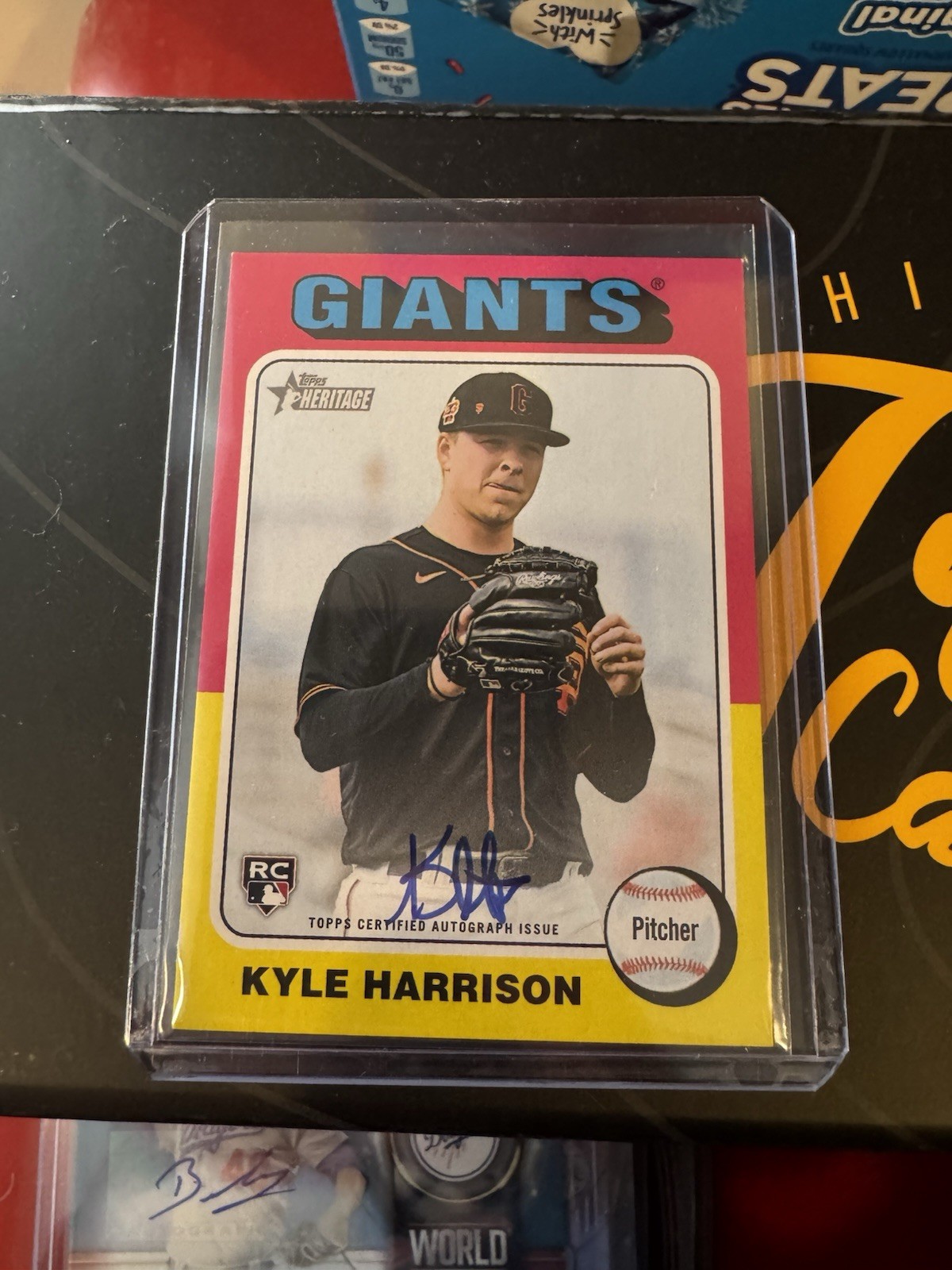 2024 Topps Heritage - Real One Autographs Kyle Harrison (RC) #324 Giants/Brewers