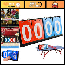 Multi-Sport Portable Table Top Flip Scoreboard - Adjustable Score Keeper for Gam