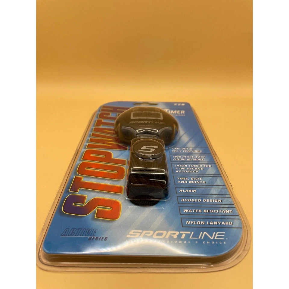 NEW - SPORTLINE STOPWATCH 220 SPORT TIMER WITH NECK STRAP, RARE - Image 2 of 4