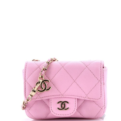 Chanel Classic Flap Chain Belt Bag Quilted Caviar Mini