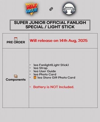 SUPER JUNIOR OFFICIAL FANLIGHT SPECIAL EDITION LIGHT STICK with