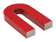 Master Magnetics 07225 Alnico Red Horseshoe Magnet 2 H in. with Keeper