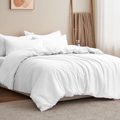Luxury 1200TC EgyptianCotton Queen SoftSheet &Duvet Set White-Duty Free Deliver''