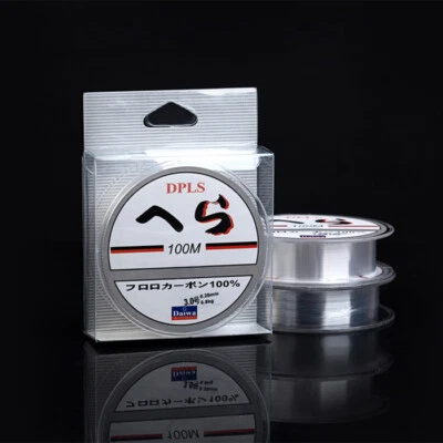 100m Bobine Cristal Transparent Rouge Lisse Pêche Ligne Pour Gros Match Étang - Photo 1/4