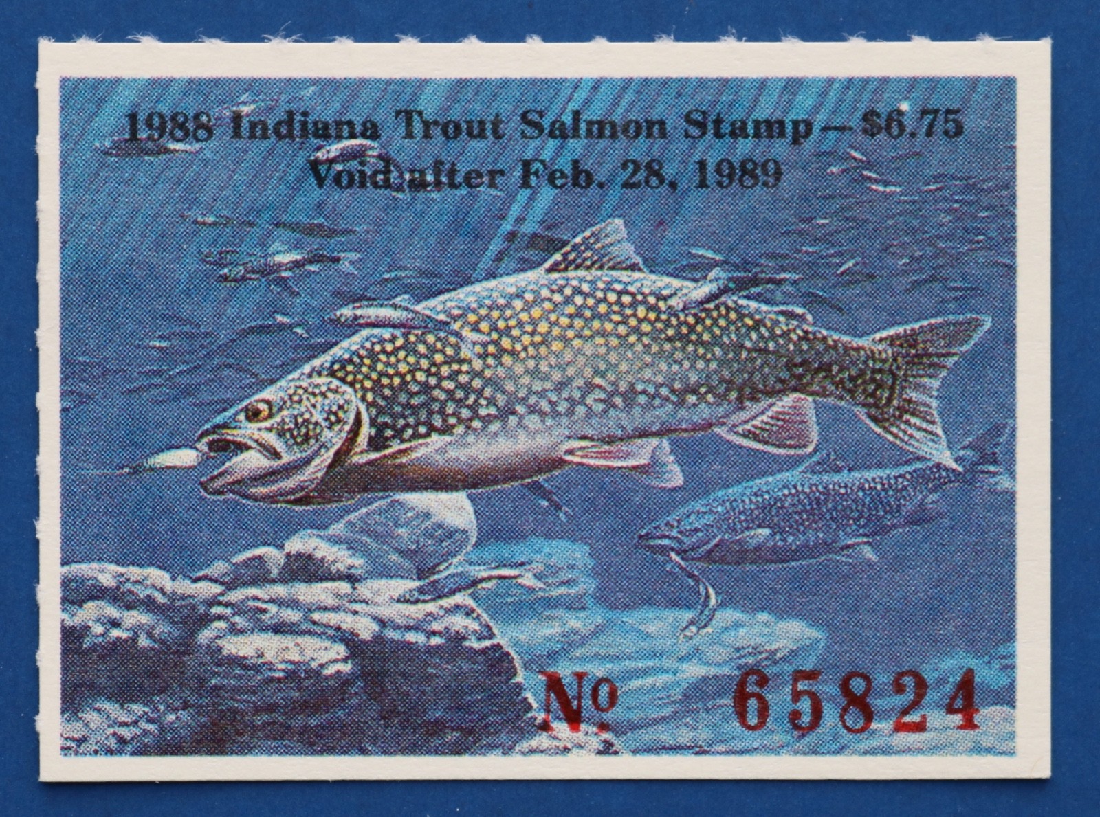 U.S. (INT39) 1988 Indiana Trout Salmon Stamp eBay