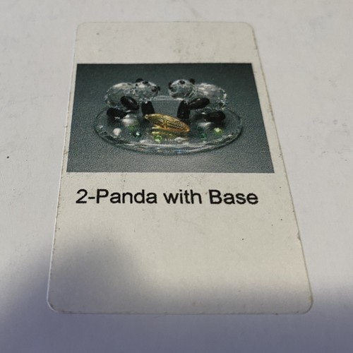 KATINA CRYSTAL: 2 Panda Bears on Base, Authentic Handcrafted Austrian Crystal - Picture 9 of 11