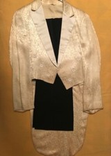 Godfather James Brown Original Satin Brocade Paisley Tails and Black Pants c1965