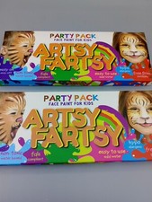 Lot of 2 - Artsy Fartsy Face Paint Kits for Kids, 12 Color Water Based Kit