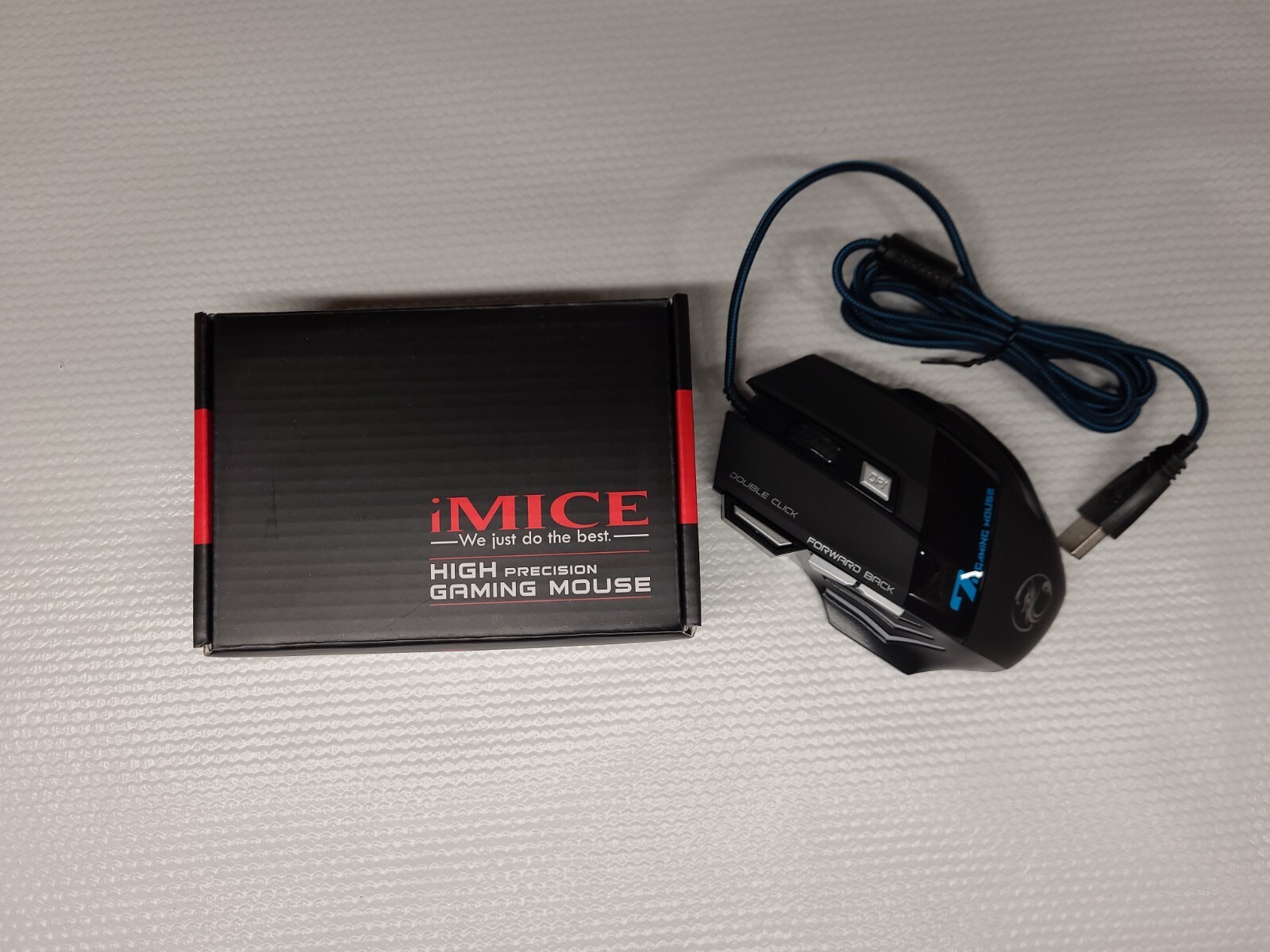 Gaming Mouse 5500 DPI Silent Professional Wired Cable USB Optical PC Mice RGB-image