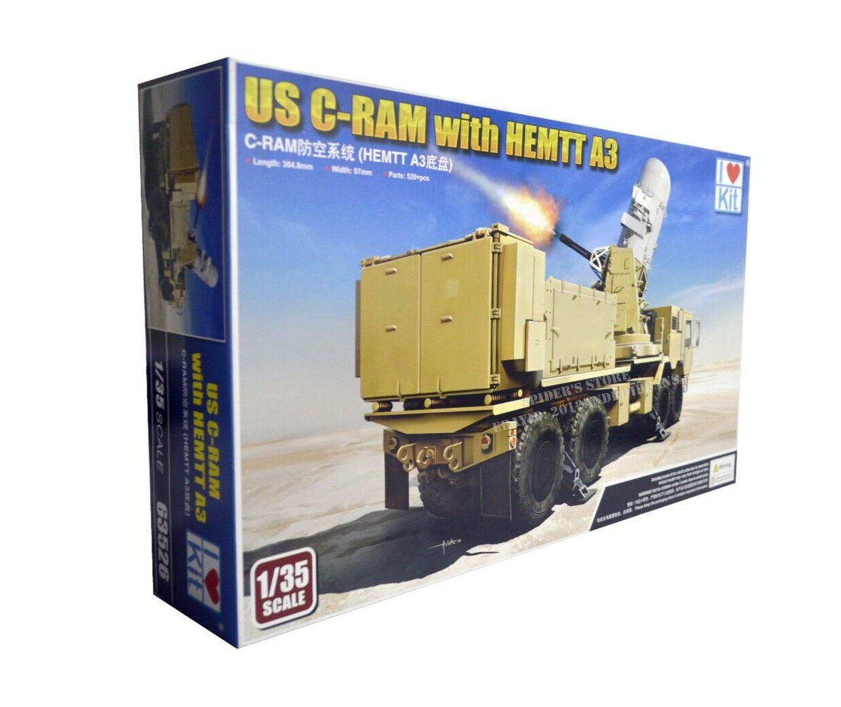 アイラブキット 1/35 C-RAM 自走式防空システム/HEMTT A3 iLoveKit 1/35 Scale US C-RAM with HEMTT A3 Trumpeter Plastic Model