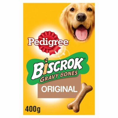 Pedigree Biscrok Gravy Bone Dog Biscuits 400g (PACK OF 2)