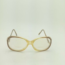 Luxottica Eyeglasses Eye Glasses Frames Retro Almond Pearl Gold Art Deco