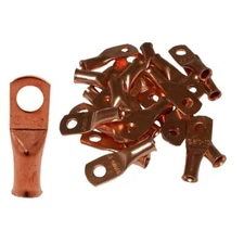The Install Bay CUR4516 Copper Non-Insulated 4 Gauge 5/16' Ring Terminal (25/pk)