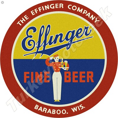Effinger Fine Beer 11.75'' Round Metal Sign