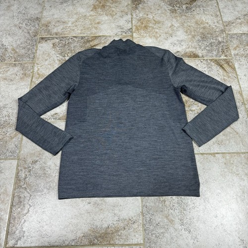 Hill City Wool Blend 1/4 Zip Pullover Men's Medium Gray Long Sleeve Activewear - Picture 7 of 9