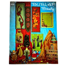 Burlap Bounty craft book booklet 1967 craft course instructions DIY MCM home art