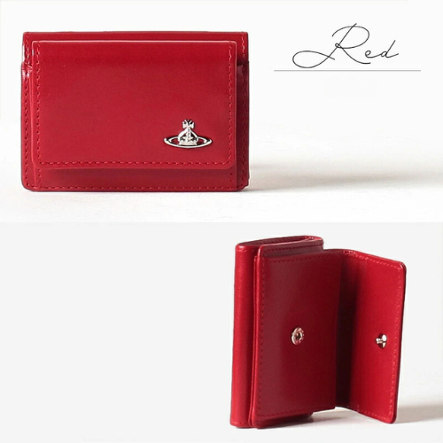 VIVIENNE WESTWOOD Trifold Wallet Multicolor Leather Vintage