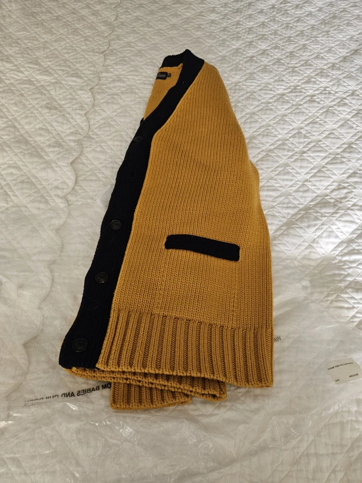 Suéter J Peterman The Handsome Rogue Lana Italiana Liga de la Hiedra Cárdigan Med NUEVO Foto 2 de 4