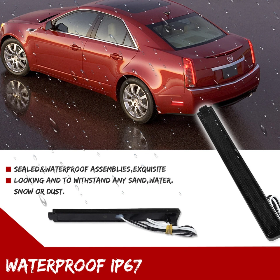 2X Luces de señalización laterales traseras LED completas ahumadas para Cadillac 2008-13 CTS, 09-13 CTS V Foto 4 de 4