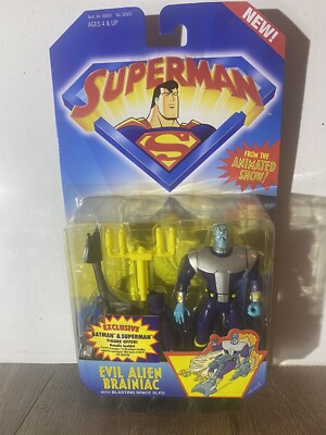 1996 - Superman - Evil Alien Brainiac - Kenner Action Figure - Vintage Sealed