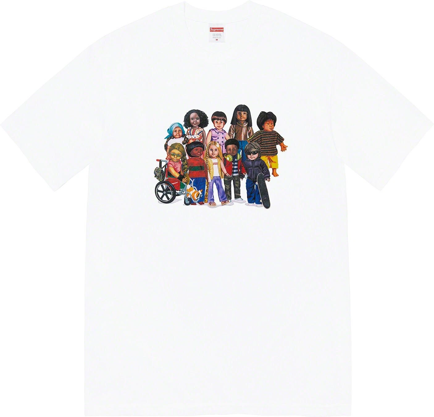 T shirt blanc enfant Supreme SS23 taille moyenne TOUT NEUF DS