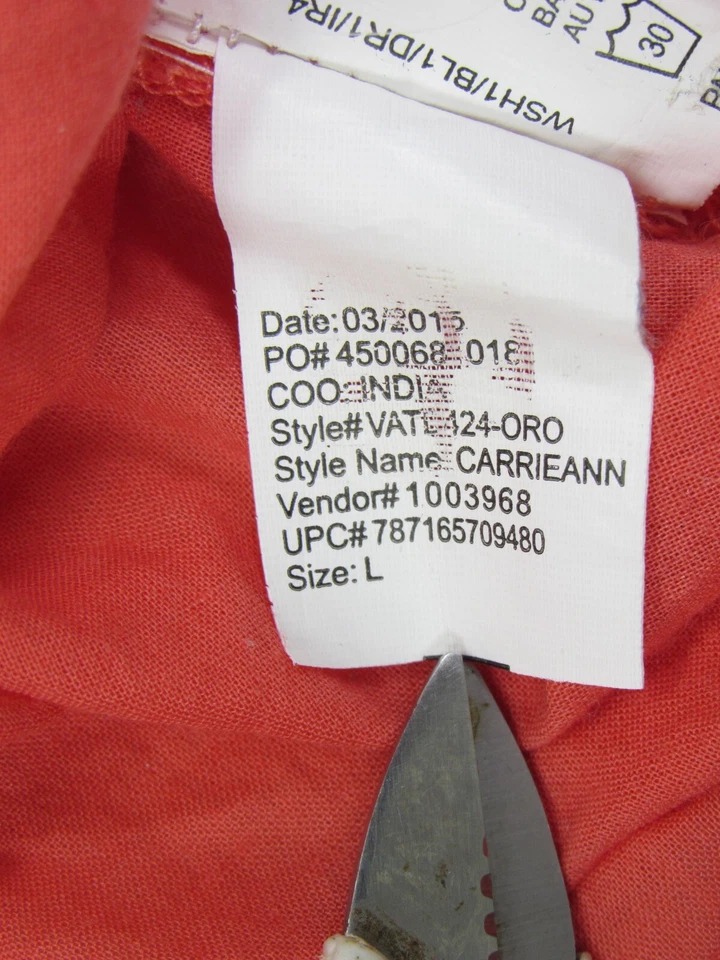 Top Vintage America Blues Coral Manga 3/4 L [ 44 Busto 25L] Bordado Abierto Foto 4 de 4