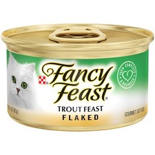 Purina Fancy Feast Wet Cat Food, Flaked Trout Feast - 24 3 oz. Cans