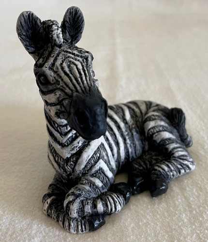 ZEBRA 1987 Stone Critters VINTAGE Baby Laying Down MADE USA SC-235 UDC - Picture 4 of 10